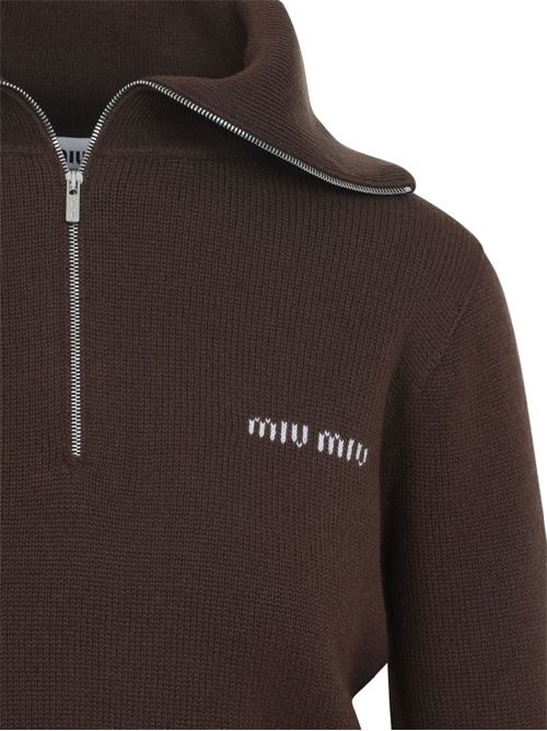 Maglia corta in cashmere MIU MIU | MMLB4717SAF0324